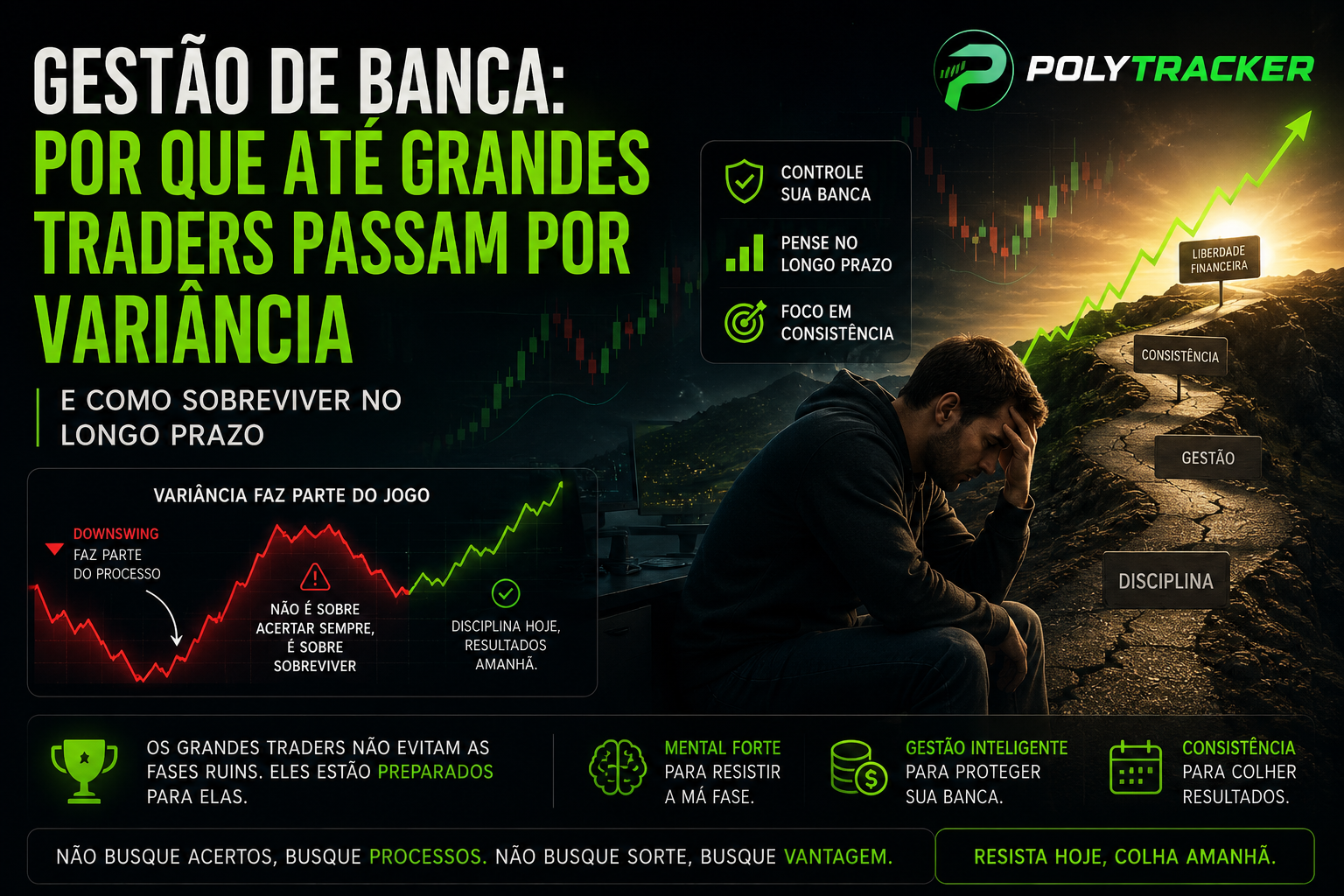 Gestão de banca: por que até grandes traders passam por variância (e como sobreviver no longo prazo)
